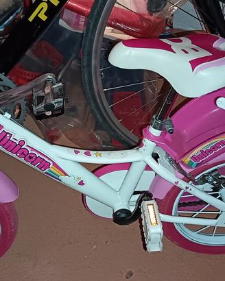 Bicicletta bimba 14' unicorno