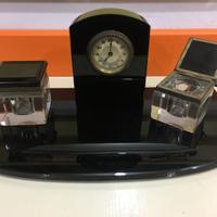 set scrivania orologio porta inchiostro