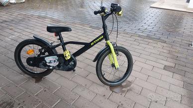 Bici bicicletta bambino misura 16 btwin dark hero