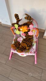 Dondolino per neonato, completo di giochini e sist