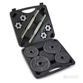 Kit manubri e bilanciere palestra 24kg DOMYOS