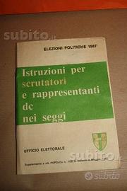 Manuale seggi elettorali. Elezioni politiche 1987