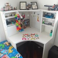 Scrivania angolare bianca