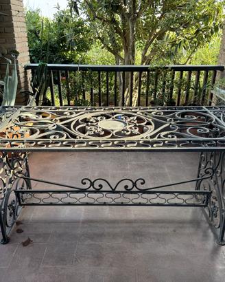 Tavolo ferro battuto antico pezzo unico