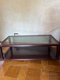 Tavolino da salotto in legno scuro