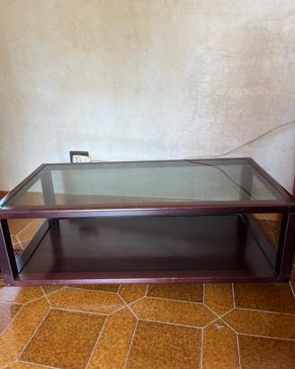 Tavolino da salotto in legno scuro