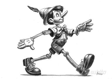 disegno grafite pinocchio 