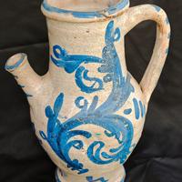 Antico versatoio  del '700 in terracotta e smalto 