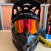 Casco cross Grenzgaenger e mascherina dragon