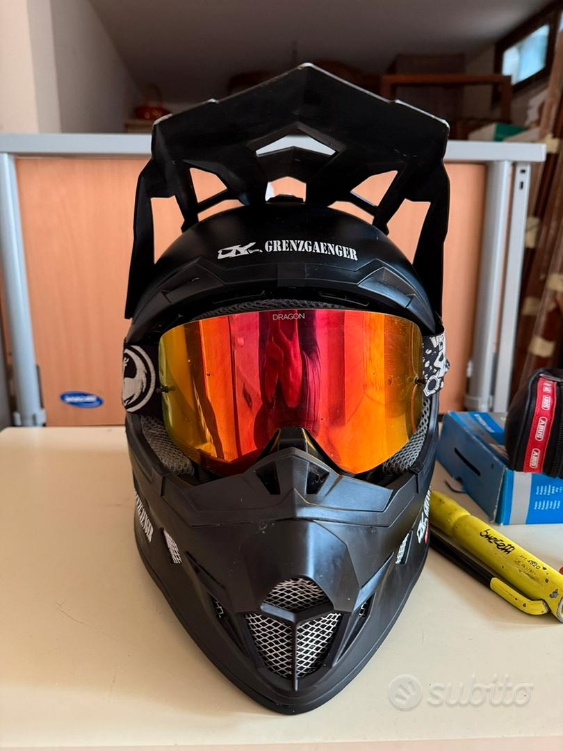 Casco cross Grenzgaenger e mascherina dragon Accessori Moto In