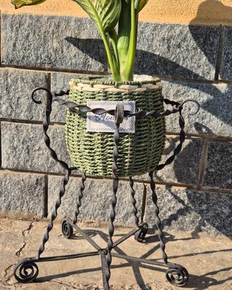 supporto fiori  piante ferro vintage