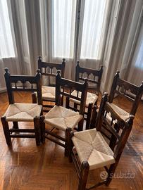 6 sedie antiche spagnole
