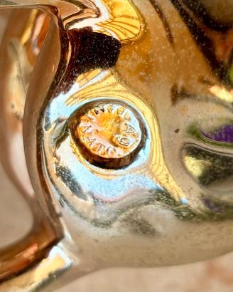 Statuetta cavallo in lamina d’argento con punzone