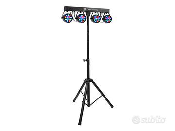 SET DI LUCI CON 4 PROIETTORI DA 9 LED RGBW MULTICO