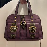 Borsa Guess Vintage viola leopardata