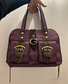 Borsa Guess Vintage viola leopardata