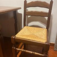 4 sedie in legno+tavolo