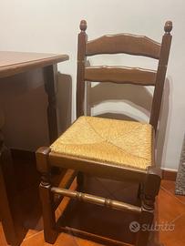 4 sedie in legno+tavolo