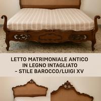Letto Matrimoniale Antico in Stile Barocco