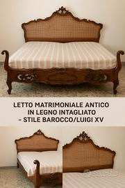 Letto Matrimoniale Antico in Stile Barocco
