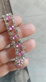 Bracciale vintage strass in vetro 
