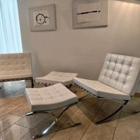 SET 2 BARCELLONA in pelle bianca MDF ITALIA