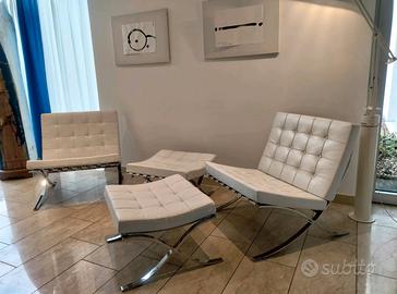 SET 2 BARCELLONA in pelle bianca MDF ITALIA