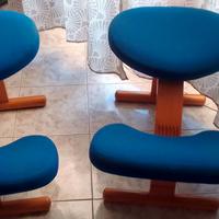 Coppia sedie ergonomiche posturali