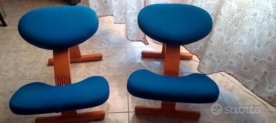 Coppia sedie ergonomiche posturali