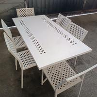 tavolo e 6 sedie in ferro 