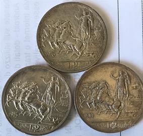 Vittorio Emanuele III 2 lire 1914/15/16 SPL/FDC