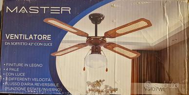 Ventilatore da soffitto con lampadario