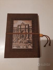 Taccuino in pelle a righe fontana di Trevi