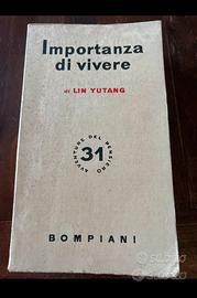 IMPORTANZA DI VIVERE di Lin Yutang Vintage.