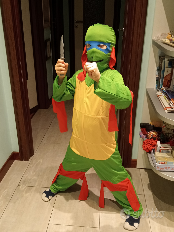 COSTUME CARNEVALE RAGAZZO Bambino Tartaruga Tartarughe Ninja Tg 7