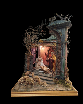 Natività artigianale sotto l’arco del tempo