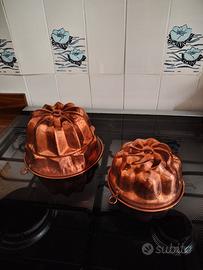 Stampi da budino in rame Vintage anni '60