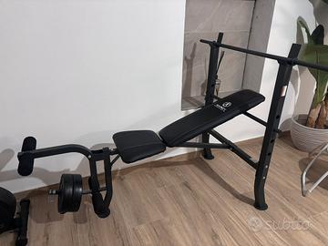 Panca palestra con pesi mai usata