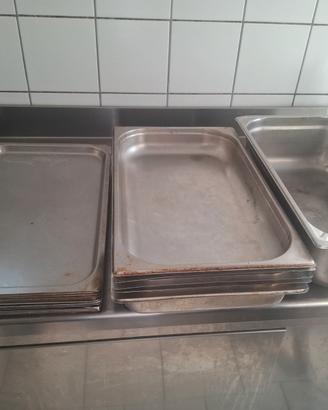 Lotto teglie professionali Gastronorm inox e acces
