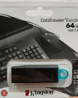 Chiavetta NUOVA USB Kingston 64GB 3.2