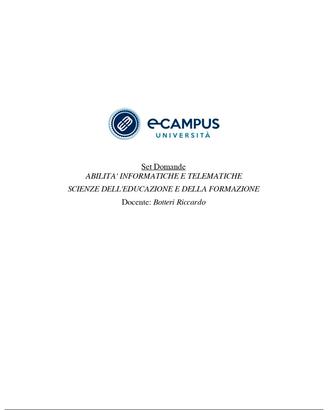 ABILITA' INFORMATICHE E TELEMATICHE
