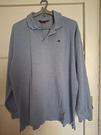 Polo celeste maniche lunghe.  Robe di kappa.  