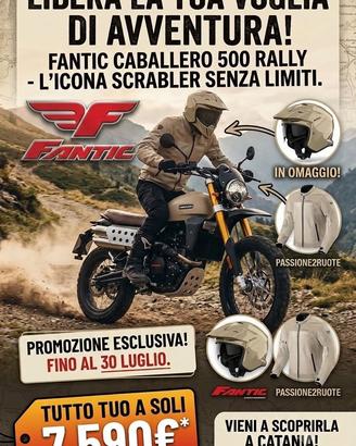 FANTIC CABALLERO 500 RALLY PROMO GIACCA e CASCO OM