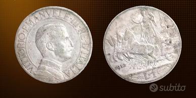 1 LIRA 1912 Argento -Vittorio Emanuele III