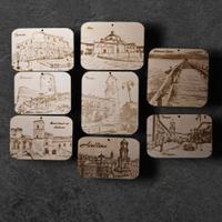 Quadretto inciso su legno del tuo scorcio preferit