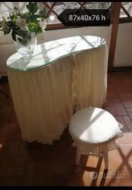 consolle toiletta shabby mobile da bagno