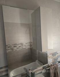 Specchiera 80x110 con pensile bianco lucido Minist