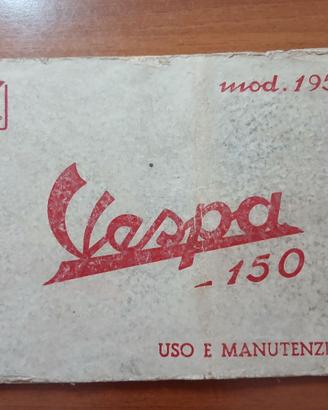 LIBRETTO ORIGINALE MANUTENZIONE VESPA 150 VB1T