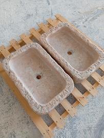 Lavandino lavabo in pietra della lessinia 