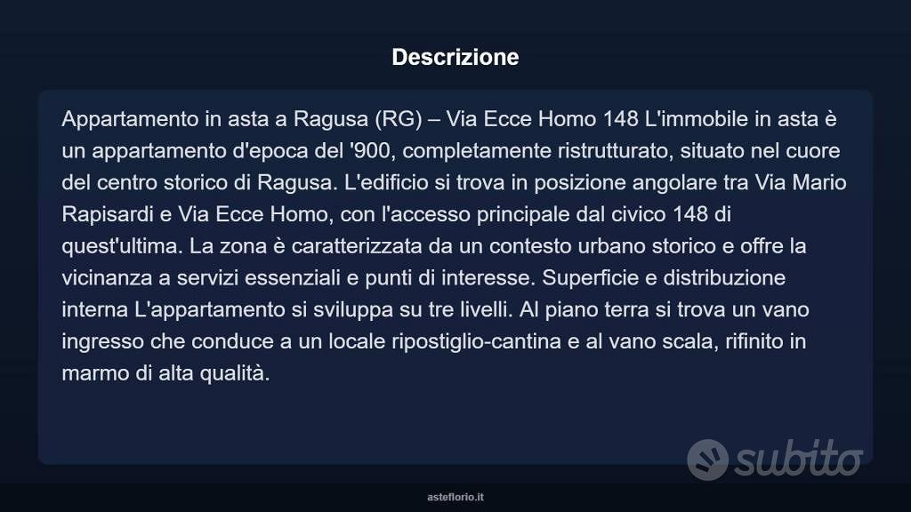 Appartamento – Ragusa, Cappuccini - Altro
